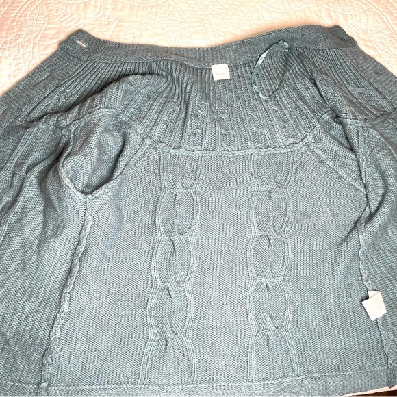 Camaieu Wool Blend Teal Blue/Green Cardigan Size L French Swing Flare - Picture 5 of 11